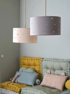 Abat-jour à Suspendre Motifs Perforés Rose Poudré - Vertbaudet -Enfants Meubles Magasin abat jour a suspendre motifs perfores 5