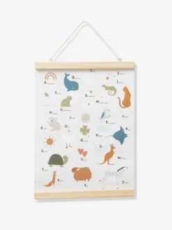 Affiche Abécédaire MINI ZOO Beige - Vertbaudet -Enfants Meubles Magasin affiche abecedaire mini zoo 2