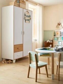 Armoire 2 Portes + 2 Tiroirs LIGNE HOPLA Blanc - Vertbaudet -Enfants Meubles Magasin armoire 2 portes 2 tiroirs ligne hopla 3