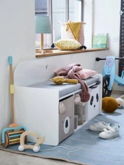 Banquette LIGNE SIRIUS Blanc/gris - Vertbaudet -Enfants Meubles Magasin banquette ligne sirius 2