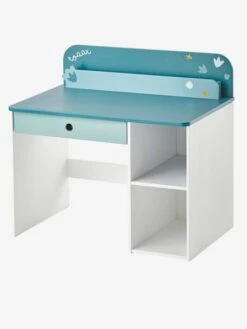 Bureau Maternelle ROAAR Blanc Moyen Uni Avec Decor - Vertbaudet -Enfants Meubles Magasin bureau maternelle roaar 4