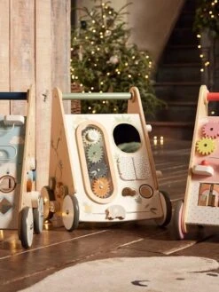 Chariot De Marche Avec Freins HANOÏ En Bois FSC® Multicolore - Vertbaudet -Enfants Meubles Magasin chariot de marche avec freins hanoi en bois fsc 2