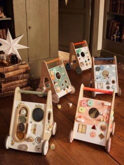 Chariot De Marche Avec Freins HANOÏ En Bois FSC® Multicolore - Vertbaudet -Enfants Meubles Magasin chariot de marche avec freins hanoi en bois fsc 3