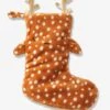 Chaussette De Noël Fausse Fourrure Renne Marron - Vertbaudet -Enfants Meubles Magasin chaussette de noel fausse fourrure renne