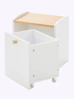 Chevet Avec Bac à Roulettes LIGNE CONFETTI Blanc - Vertbaudet -Enfants Meubles Magasin chevet avec bac a roulettes ligne confetti 5