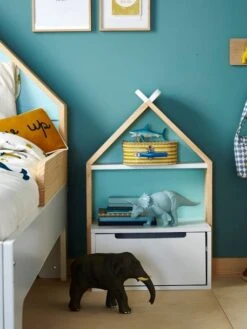 Chevet Enfant Fond Réversible Bleu Ou Rose LIGNE TIPILI Blanc - Vertbaudet -Enfants Meubles Magasin chevet enfant fond reversible bleu ou rose ligne tipili 4