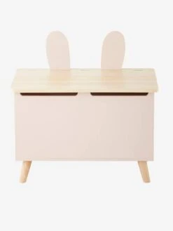 Coffre De Rangement Bunny Rose Clair/bois - Vertbaudet -Enfants Meubles Magasin coffre de rangement bunny 2