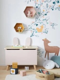Coffre De Rangement Bunny Rose Clair/bois - Vertbaudet -Enfants Meubles Magasin coffre de rangement bunny 3
