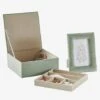 Coffret Cadeau Cadre + Boite à Compartiments En Velours Vert - Vertbaudet 2 Coffret Cadeau Cadre + Boite à Compartiments En Velours Vert - Vertbaudet -Enfants Meubles Magasin coffret cadeau cadre boite a compartiments en velours