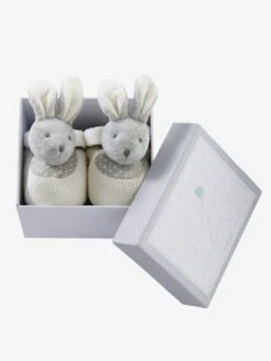 Coffret Chaussons Lapinou. Beige - Vertbaudet -Enfants Meubles Magasin coffret chaussons lapinou 2