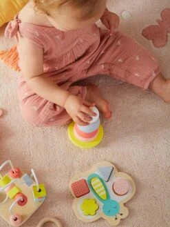 Coffret De 3 Jeux D'éveil En Bois FSC® Multicolore - Vertbaudet -Enfants Meubles Magasin coffret de 3 jeux deveil en bois fsc 2