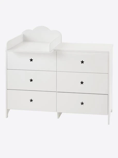 Commode 6 Tiroirs LIGNE SIRIUS Blanc Clair Uni - Vertbaudet 6 Commode 6 Tiroirs LIGNE SIRIUS Blanc Clair Uni - Vertbaudet – Image 4