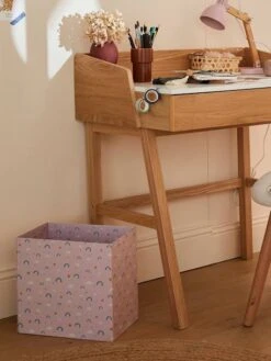 Corbeille En Carton Pliable Arc-en-ciel Rose - Vertbaudet -Enfants Meubles Magasin corbeille en carton pliable arc en ciel 1