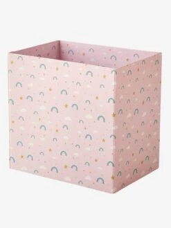 Corbeille En Carton Pliable Arc-en-ciel Rose - Vertbaudet -Enfants Meubles Magasin corbeille en carton pliable arc en ciel 4