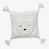 Coussin Avec Applications Sherpa Ours Berbère Ecru - Vertbaudet -Enfants Meubles Magasin coussin avec applications sherpa ours berbere