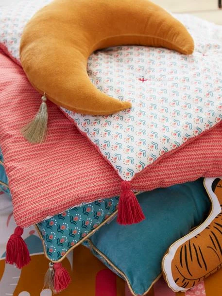 Coussin Lune En Velours EDEN INDIA Ocre - Vertbaudet 4 Coussin Lune En Velours EDEN INDIA Ocre - Vertbaudet – Image 2