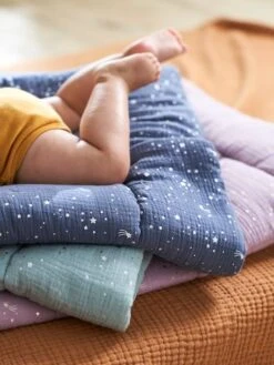 Couverture Bébé En Gaze De Coton Bio* COMÈTES Parme - Vertbaudet -Enfants Meubles Magasin couverture bebe en gaze de coton bio cometes 2