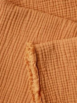 Couverture En Gaze De Coton Bio Caramel - Vertbaudet -Enfants Meubles Magasin couverture en gaze de coton bio 3