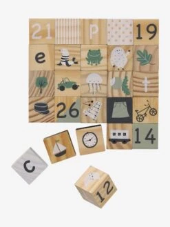 Cubes Alphabet En Bois FSC® Multicolore - Vertbaudet -Enfants Meubles Magasin cubes alphabet en bois fsc 2