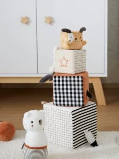 Cubes En Tissu MES PETITS JOUETS Multicolore - Vertbaudet -Enfants Meubles Magasin cubes en tissu mes petits jouets 4