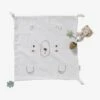 Doudou Carré + Hochet GREEN FOREST Multicolore - Vertbaudet -Enfants Meubles Magasin doudou carre hochet green forest