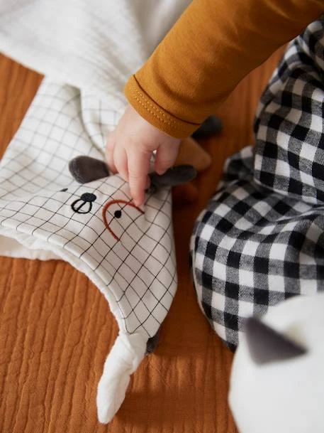 Doudou Carré MES PETITS JOUETS Multicolore - Vertbaudet 4 Doudou Carré MES PETITS JOUETS Multicolore - Vertbaudet – Image 2