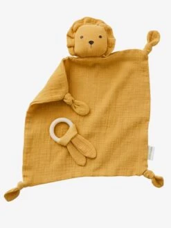 Doudou En Gaze De Coton + Hochet Rond Vert - Vertbaudet -Enfants Meubles Magasin doudou en gaze de coton hochet rond 4