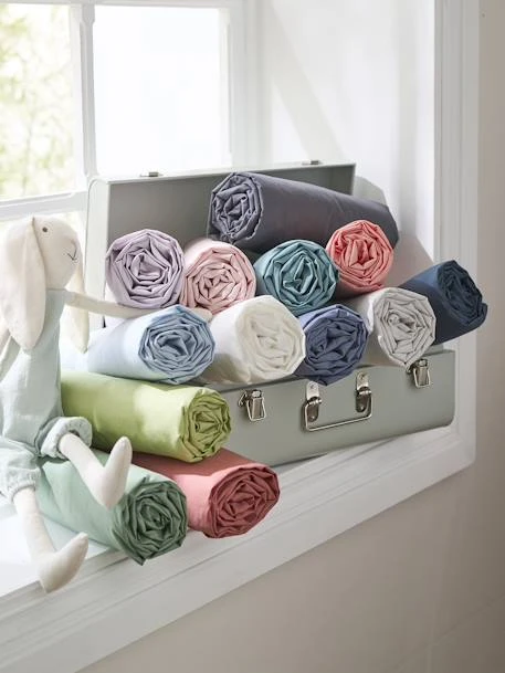 Drap-housse Uni Enfant Oeko-Tex® écru - Vertbaudet 4 Drap-housse Uni Enfant Oeko-Tex® écru - Vertbaudet – Image 2