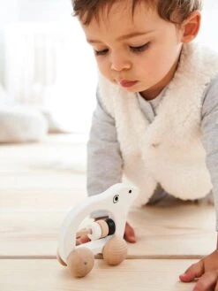 Hochet Ourson En Bois FSC® Blanc - Vertbaudet -Enfants Meubles Magasin hochet ourson en bois fsc 2