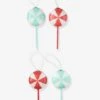 Les 4 Décorations Candy à Suspendre Rouge - Vertbaudet