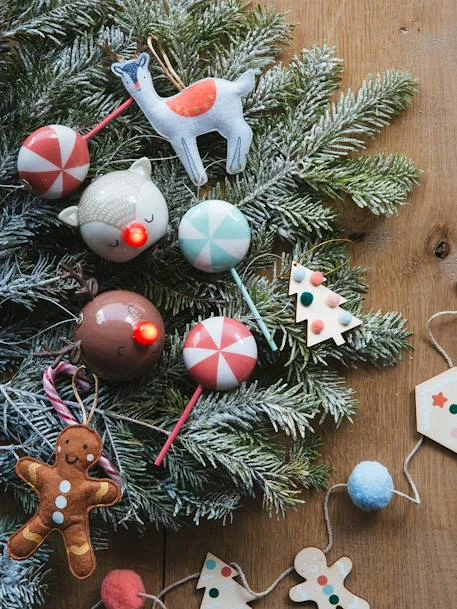 Les 4 Décorations Candy à Suspendre Rouge - Vertbaudet 6 Les 4 Décorations Candy à Suspendre Rouge - Vertbaudet – Image 4