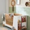 Lit Bébé Avec Barrière Amovible + Rangement Bibliothèque LIGNE PIROUETTE Blanc - Vertbaudet -Enfants Meubles Magasin lit bebe avec barriere amovible rangement bibliotheque ligne pirouette