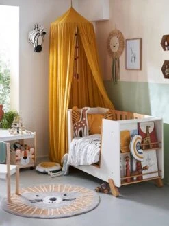 Lit Bébé Avec Barrière Amovible + Rangement Bibliothèque LIGNE PIROUETTE Blanc - Vertbaudet -Enfants Meubles Magasin lit bebe avec barriere amovible rangement bibliotheque ligne pirouette 2