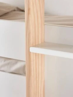 Lits Superposés 3 Niveaux LIGNE EVEREST Blanc/bois - Vertbaudet -Enfants Meubles Magasin lits superposes 3 niveaux ligne everest 3