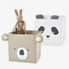 Lot De 2 Bacs En Tissu Panda Koala Beige - Vertbaudet -Enfants Meubles Magasin lot de 2 bacs en tissu panda koala