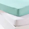Lot De 2 Draps-housses Bébé En Jersey Extensible Gris + Blanc - Vertbaudet 2 Lot De 2 Draps-housses Bébé En Jersey Extensible Gris + Blanc - Vertbaudet -Enfants Meubles Magasin lot de 2 draps housses bebe en jersey extensible