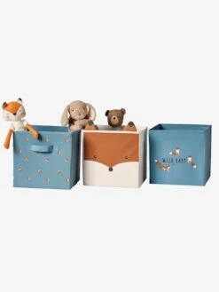 Lot De 3 Bacs De Rangement Baby Fox Lot Bleu - Vertbaudet