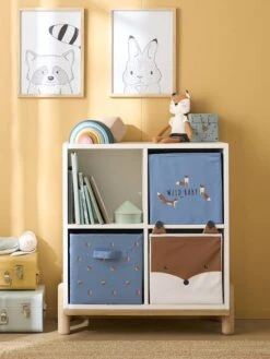 Lot De 3 Bacs De Rangement Baby Fox Lot Bleu - Vertbaudet -Enfants Meubles Magasin lot de 3 bacs de rangement baby fox 4