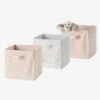 Lot De 3 Bacs De Rangement Lovely Rose Poudré Imprimé - Vertbaudet -Enfants Meubles Magasin lot de 3 bacs de rangement lovely