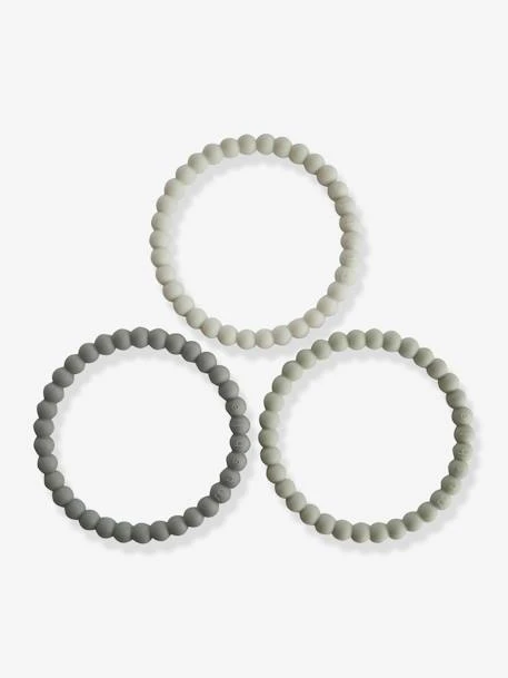 Lot De 3 Bracelets De Dentition Perles - MUSHIE Vert - Mushie 4 Lot De 3 Bracelets De Dentition Perles - MUSHIE Vert - Mushie – Image 2