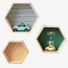 Lot De 3 étagères Hexagones Enfant Bois/multicolore - Vertbaudet -Enfants Meubles Magasin lot de 3 etageres hexagones enfant