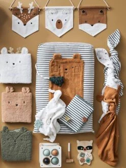 Lot De 3 Fanions Animaux GREEN FOREST Blanc - Vertbaudet -Enfants Meubles Magasin lot de 3 fanions animaux green forest 2