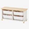 Meuble De Rangement + 4 Bacs LIGNE PTILOU Blanc/bois - Vertbaudet 1 Meuble De Rangement + 4 Bacs LIGNE PTILOU Blanc/bois - Vertbaudet -Enfants Meubles Magasin meuble de rangement 4 bacs ligne ptilou