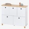 Meuble De Rangement 5 Bacs LIGNE PTILOU Blanc/bois - Vertbaudet -Enfants Meubles Magasin meuble de rangement 5 bacs ligne ptilou