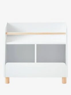 Meuble De Rangement Mixte étagère + Bacs LIGNE PTILOU Blanc/bois - Vertbaudet -Enfants Meubles Magasin meuble de rangement mixte etagere bacs ligne ptilou 2