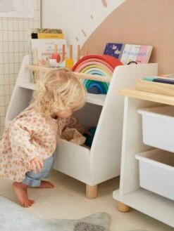 Meuble De Rangement Mixte étagère + Bacs LIGNE PTILOU Blanc/bois - Vertbaudet -Enfants Meubles Magasin meuble de rangement mixte etagere bacs ligne ptilou 3