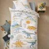Parure Enfant JURASSIC CAMP Oeko-Tex® Blanc Imprimé - Vertbaudet -Enfants Meubles Magasin parure enfant jurassic camp oeko tex