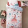 Parure Housse De Couette + Taie D'oreiller Enfant ABC PRINCESSE Mauve - Vertbaudet -Enfants Meubles Magasin parure housse de couette taie doreiller enfant abc princesse