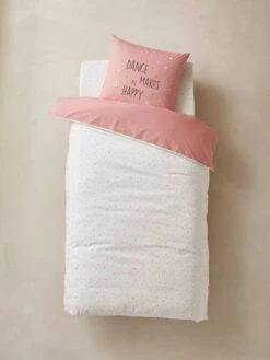 Parure Housse De Couette + Taie D'oreiller Enfant ENTRECHAT Rose - Vertbaudet -Enfants Meubles Magasin parure housse de couette taie doreiller enfant entrechat 4