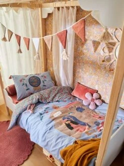 Parure Housse De Couette + Taie D'oreiller Enfant GIPSY ROULOTTE Bleu - Vertbaudet -Enfants Meubles Magasin parure housse de couette taie doreiller enfant gipsy roulotte 5